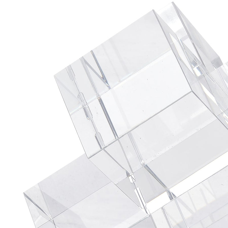 Atlas Lighting Addition Bookend Set of 2 | Modern Clear Crystal | Bookshelf & Desk Decor | 6 x 6 x 6 in | Model AC11010-01S