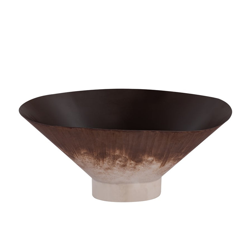 Atlas Lighting Adler Bowl | Transitional Rust Metal | Centerpiece & Storage Decor | 15.5 x 8 x 6.5 in | Model AC11011-01