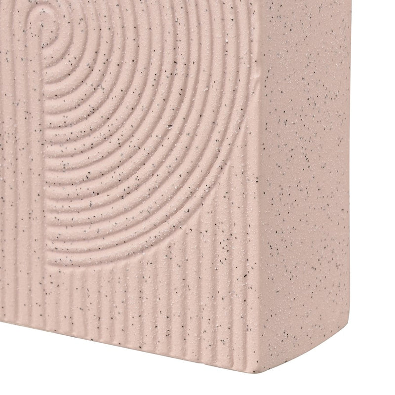 Atlas Lighting Agna Medium Vase | Light Pink Earthenware Modern Sculptural | Living Room & Entryway Decor | 6.5 x 2.375 x 9.5 in | Model AC11015-01
