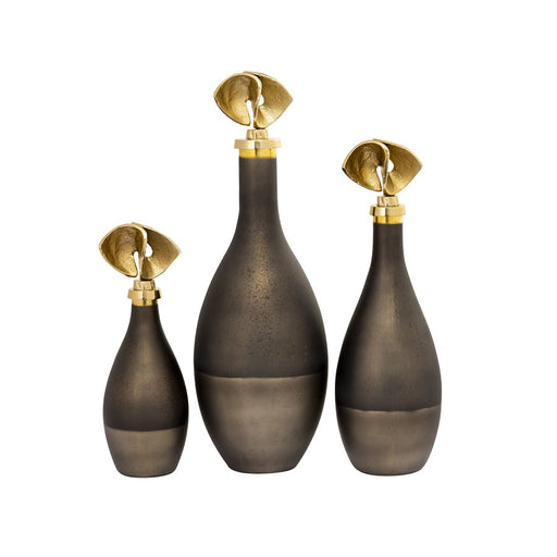 Atlas Lighting Aimee Bottle Set of 3, Metallic Brown