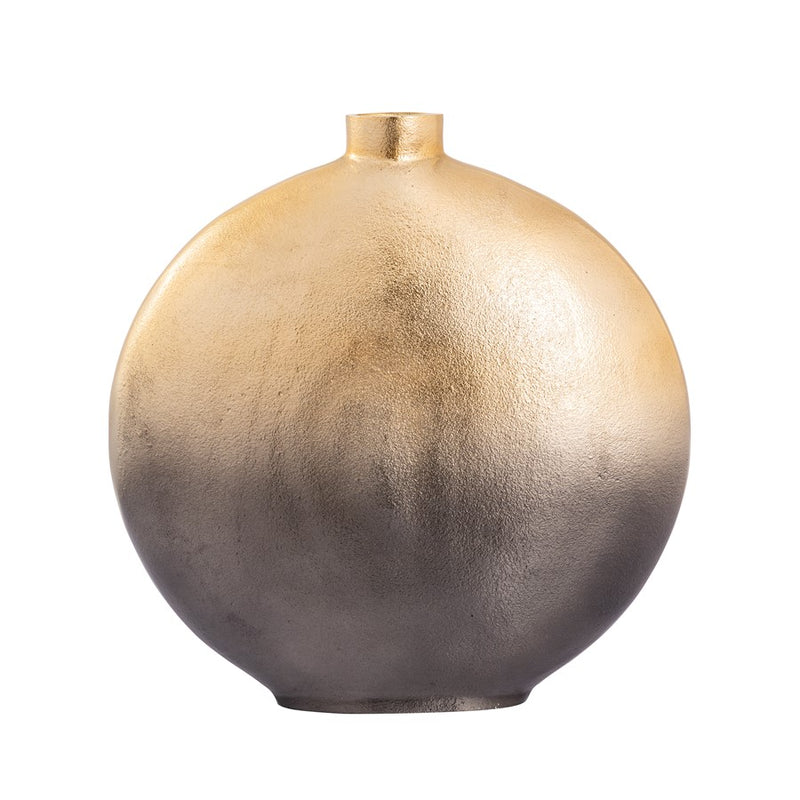 Atlas Lighting Alana Set of 2 Metal Vases | Gold Ombre Finish | Modern Sculpture & Single Bloom Display | 15 x 5 x 15 in | Model AC11021-01S