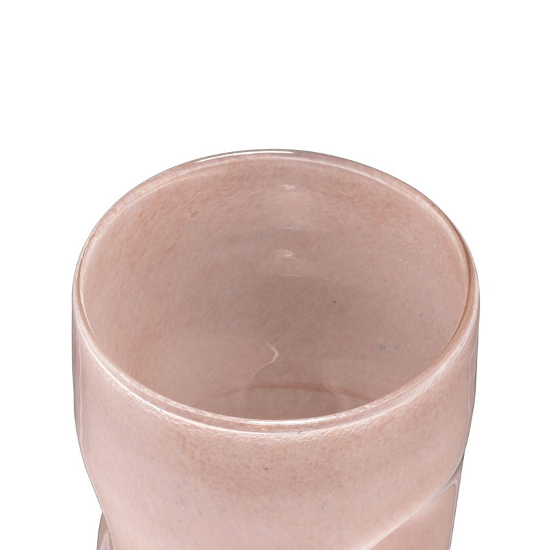 Atlas Lighting Alina Small Vase | Light Pink Glass | Fresh Flowers & Modern Sculpture | 6.25 x 6 x 8 in | Model AC11024-01