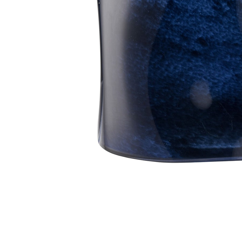 Atlas Lighting Alina Medium Vase | Navy Glass | Fresh Flowers & Modern Sculpture | 6.5 x 6 x 8 in | Model AC11024-02