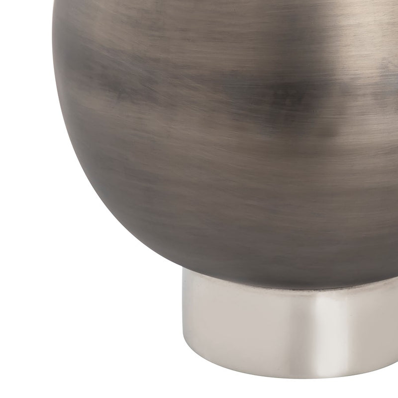 Atlas Lighting Allred 26in Brushed Gunmetal Metal Vase | Two-Tone Modern Sculpture | Living Room & Entryway Decor | Model AC11026-01