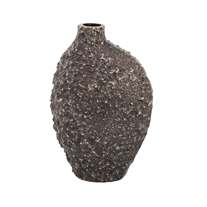 Atlas Lighting Alston 19in Bronze Metal Vase | Textured Organic Sculpture | Living Room & Entryway Decor | 13 x 14.75 x 19.5 in | Model AC11027-01