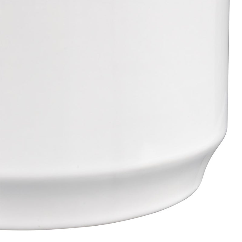 Atlas Lighting Anders Small Vase | Transitional White Earthenware & Natural Wood Beads | Flower Display & Coastal Decor | Model AC11035-01