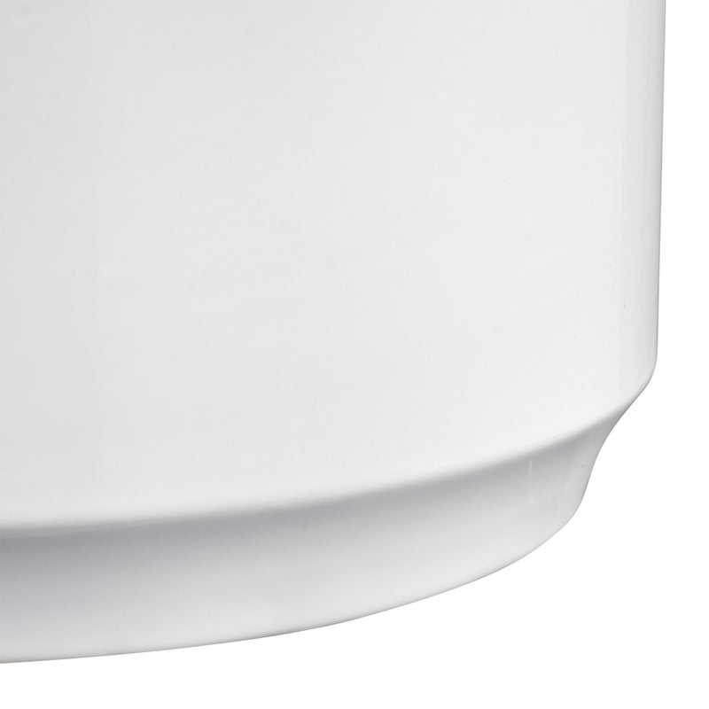 Atlas Lighting Anders Large Vase | Glossy White Earthenware with Natural Wood Beads | Coastal Living Room & Entryway Decor | Model AC11035-02