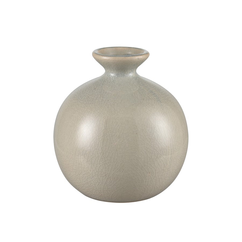 Atlas Lighting Andra Vase Set of 3 | Light Blue & Gray Crackle Glaze Earthenware | Modern Living Room & Shelf Decor | Model AC11036-01S
