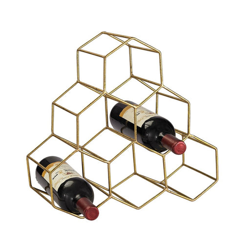Atlas Lighting Angular Study Wine Rack, Gold