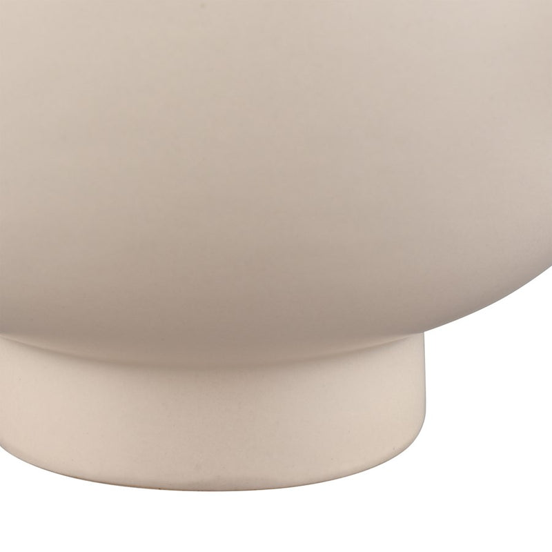 Atlas Lighting Arcas Small Vase | Cream Earthenware | Modern Bud Vase | Shelf & Tabletop Decor | 5.5 x 5.5 x 5.5 in | Model AC11047-01