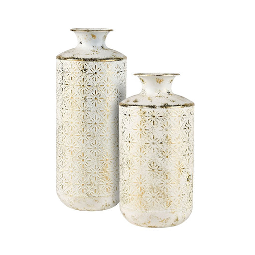 Atlas Lighting Ardoz Vase Set of 2, Antique White