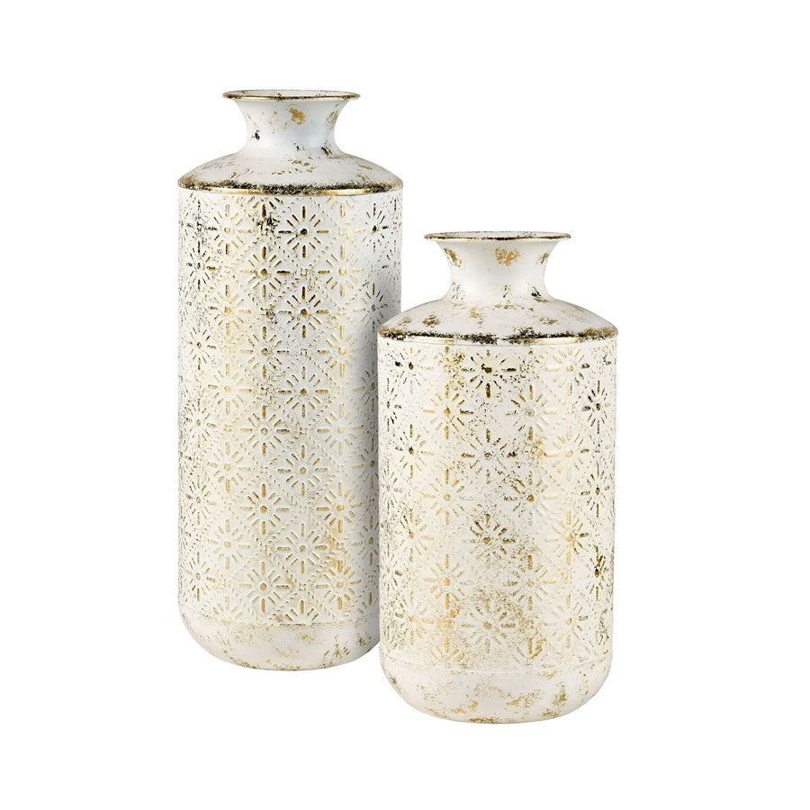Atlas Lighting Ardoz Vase Set of 2, Antique White