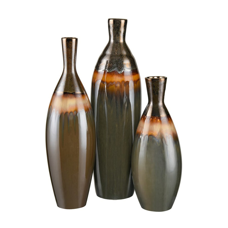 Atlas Lighting Arne Large Vase, Brown Reactive