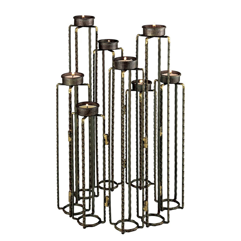Atlas Lighting Ascencio Candleholder | Aged Brass Metal | Dining Room & Mantel Decor | 24 x 2.75 x 16 in | Model AC11056-01