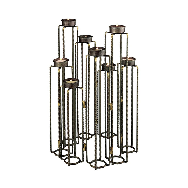 Atlas Lighting Ascencio Candleholder | Aged Brass Metal | Dining Room & Mantel Decor | 24 x 2.75 x 16 in | Model AC11056-01