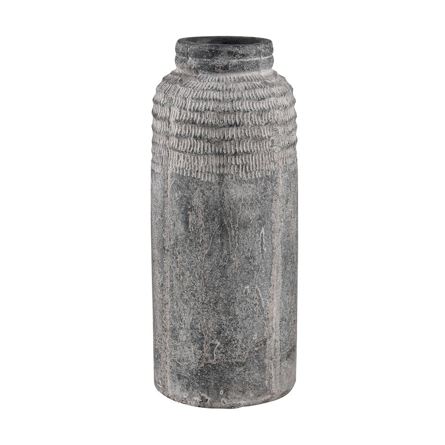 Atlas Lighting Ashe Large Vase, Antique Dark Gray