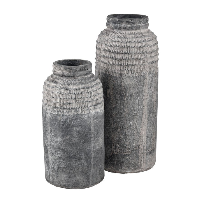 Atlas Lighting Ashe Large Vase, Antique Dark Gray
