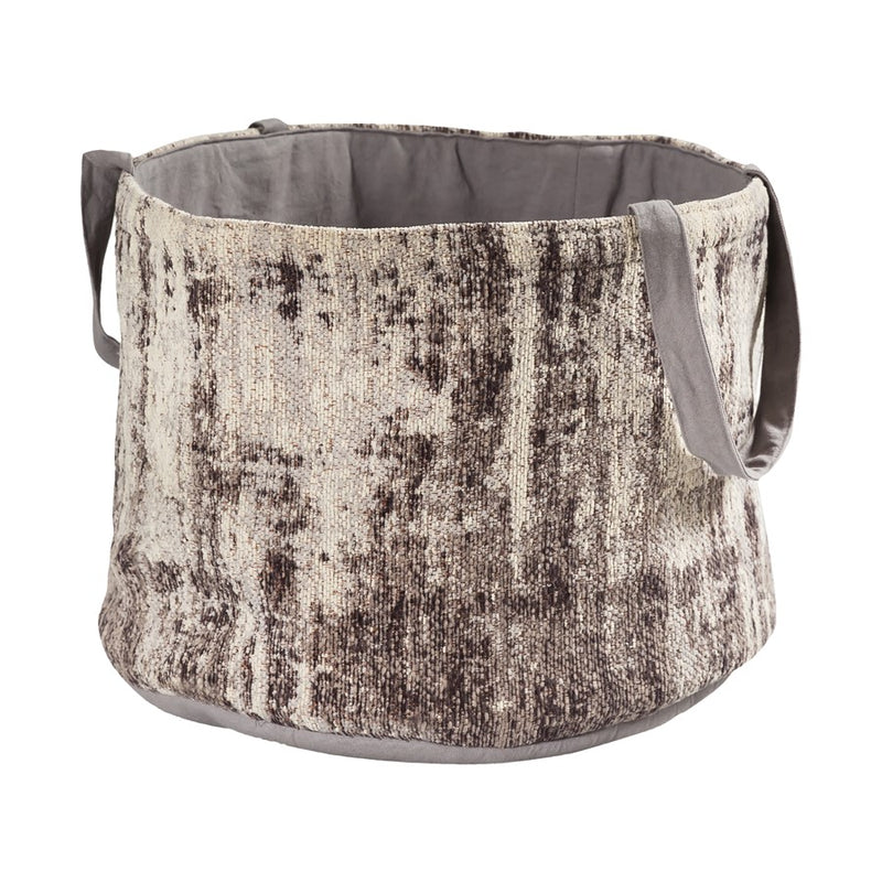 Atlas Lighting Asher Basket | Greige Fabric | Living Room & Entryway Storage | 16 x 16 x 12 in | Model AC11059-01