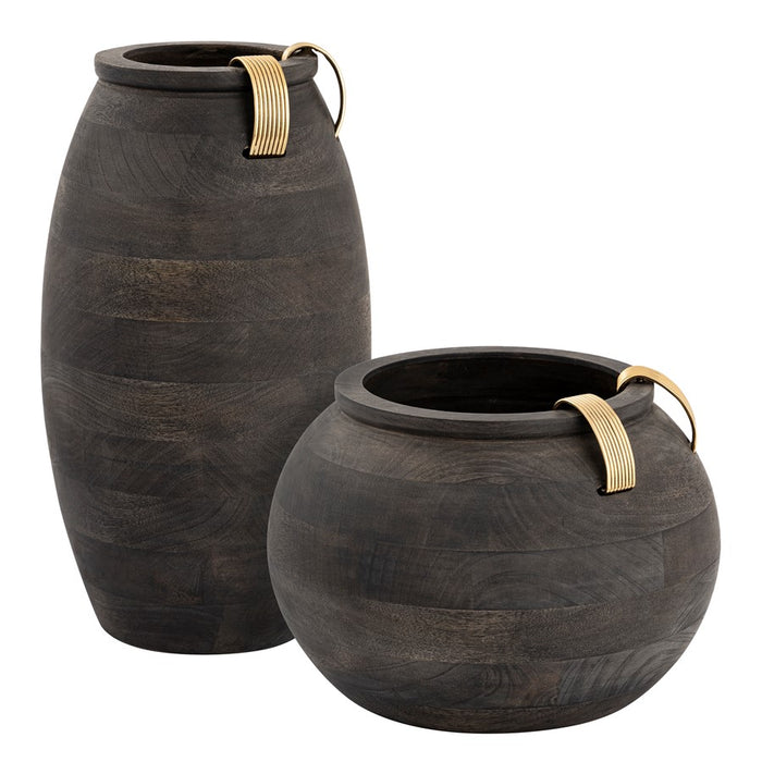 Atlas Lighting Barone Large Vase, Ebonized