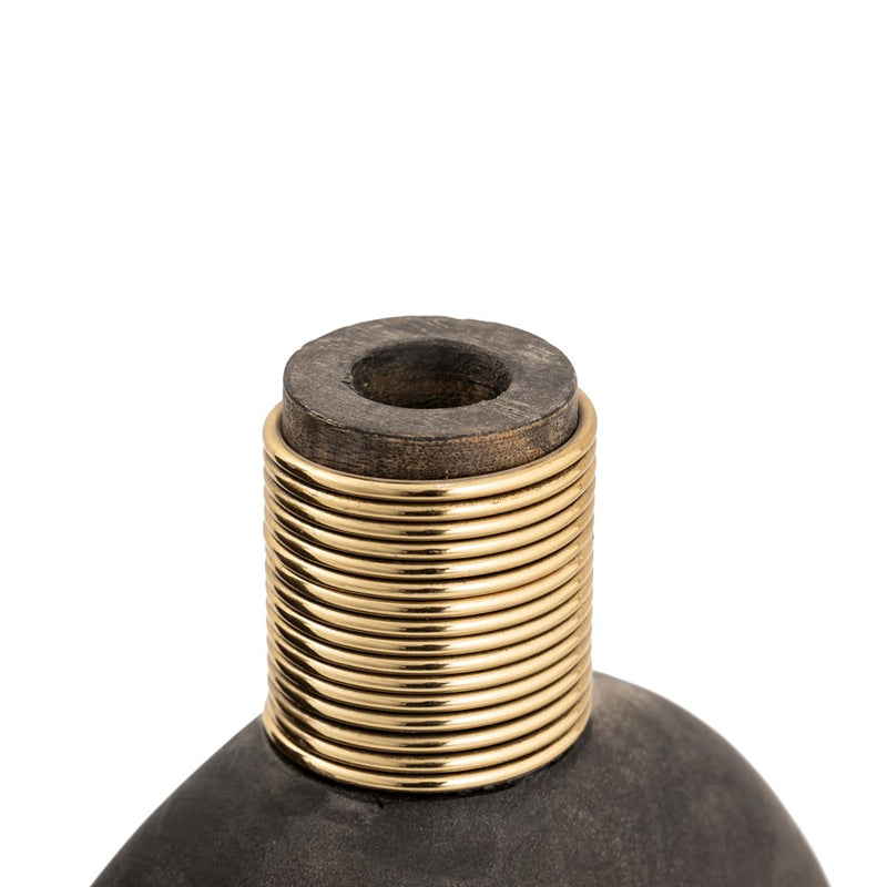 Atlas Lighting Barone Medium Vase, Ebonized