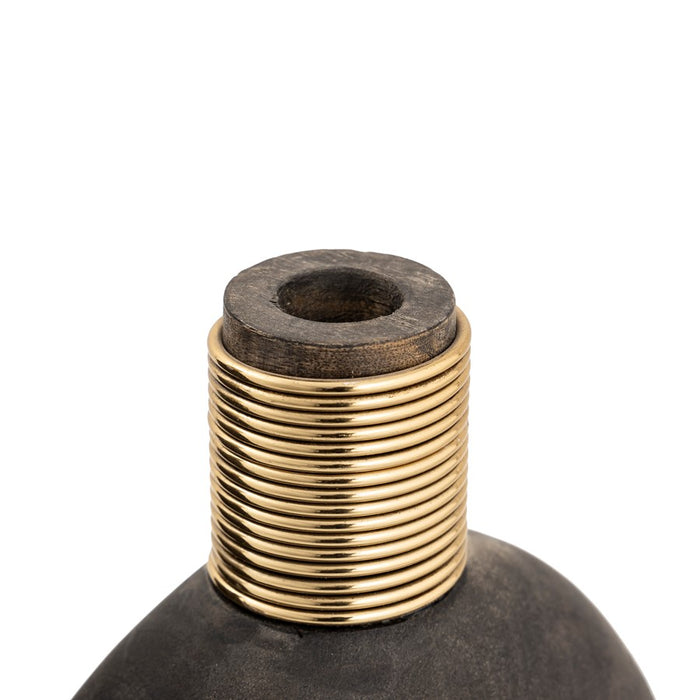 Atlas Lighting Barone Medium Vase, Ebonized
