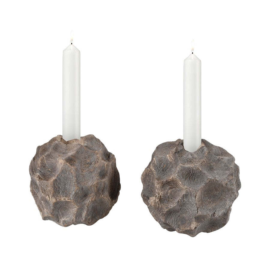 Atlas Lighting Beachcomber Candleholder Set of 2, Natural