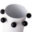 Atlas Lighting Beaded Vase Set of 2, Plaster White