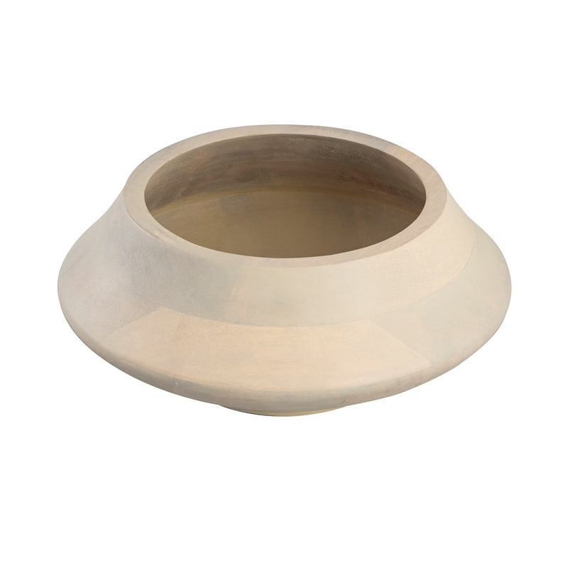 Atlas Lighting Belle Bowl | Bleached Mango Wood Whitewash | Coffee Table & Entryway Catchall | 10.5 x 10.5 x 4.5 in | Model AC11087-01
