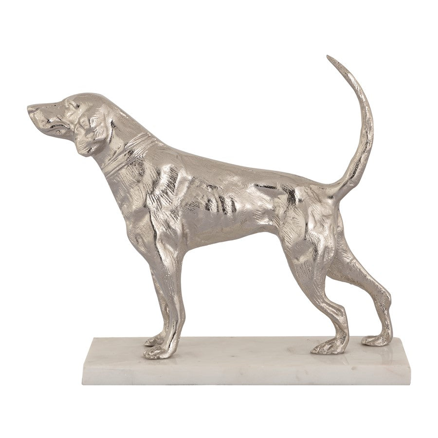 Atlas Lighting Bergie Dog Sculpture, Nickel