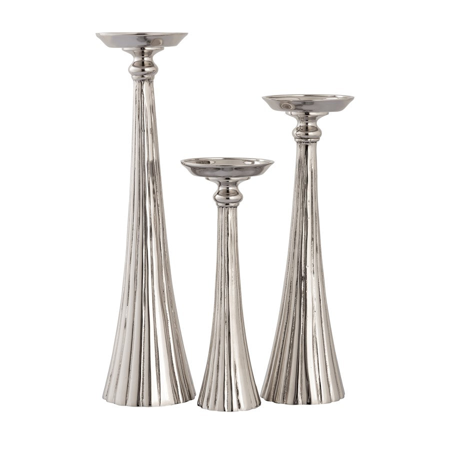 Atlas Lighting Bion Candleholder, Set of 3, Polished Nickel