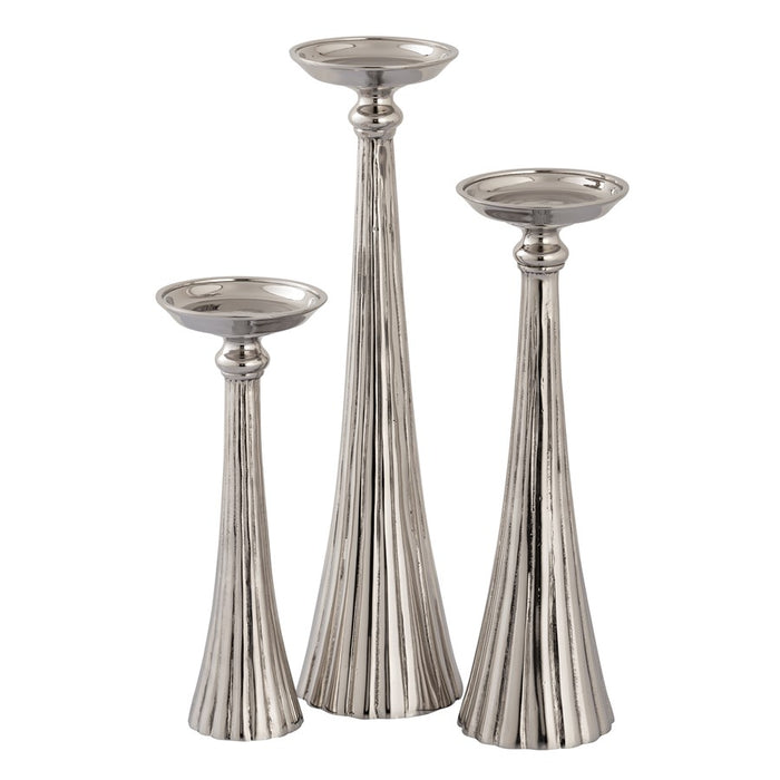Atlas Lighting Bion Candleholder, Set of 3, Polished Nickel