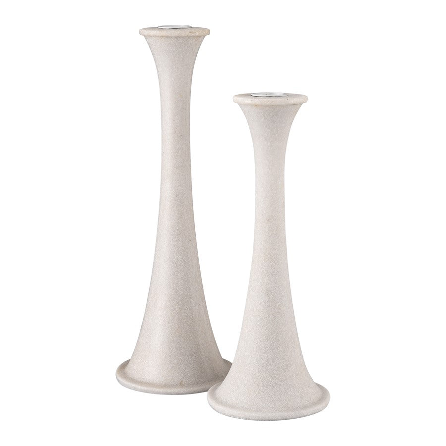 Atlas Lighting Bonnie Candleholder Set of 2, Alabaster