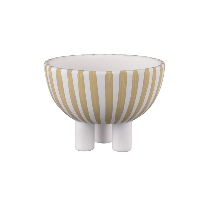 Atlas Lighting Booth Small Striped Bowl, White