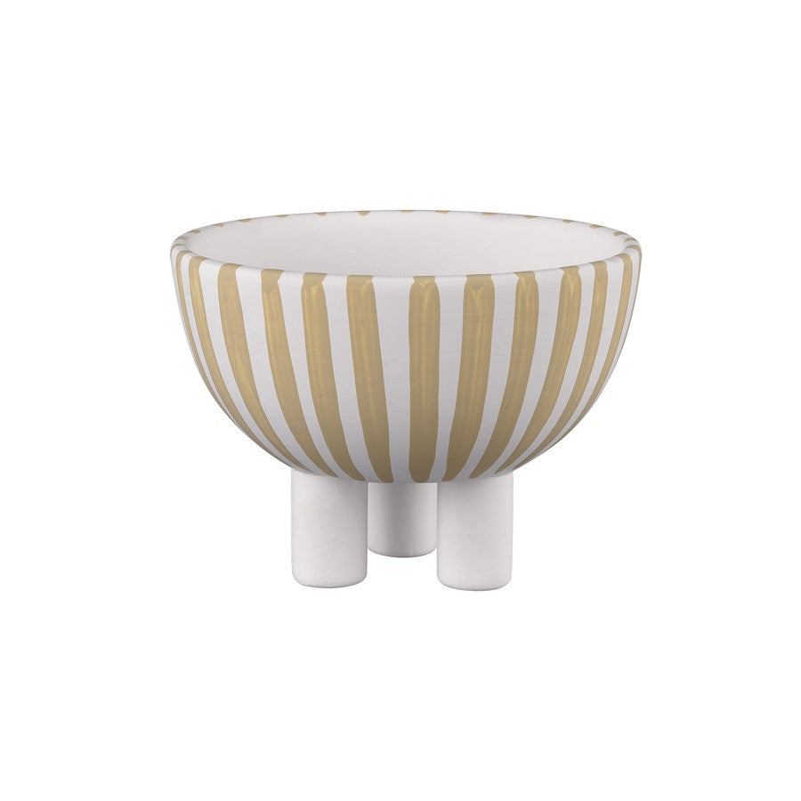Atlas Lighting Booth Small Striped Bowl, White