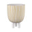 Atlas Lighting Booth Striped Vase, White