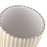 Atlas Lighting Booth Striped Vase, White