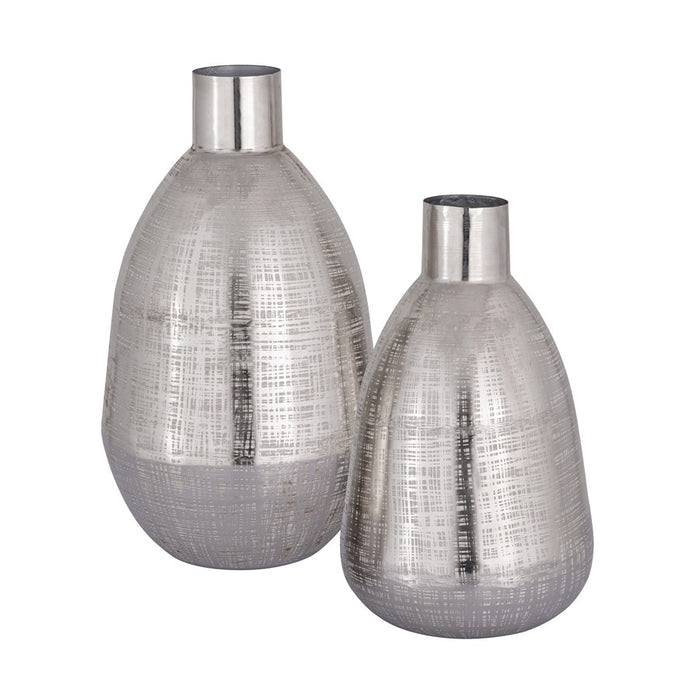 Atlas Lighting Bourne Large Vase, Polished Silver