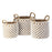 Atlas Lighting Bradley Banana Leaf Basket, Set of 3, Natural