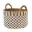Atlas Lighting Bradley Banana Leaf Basket, Set of 3, Natural