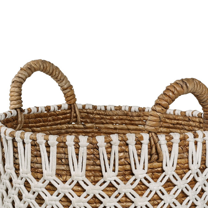 Atlas Lighting Bradley Banana Leaf Basket, Set of 3, Natural