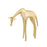 Atlas Lighting Brass Giraffe Sculpture/Small, Polished Brass