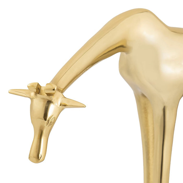 Atlas Lighting Brass Giraffe Sculpture/Small, Polished Brass