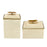 Atlas Lighting Brenner Box, Set of 2, Ivory