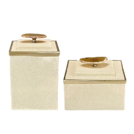 Atlas Lighting Brenner Box, Set of 2, Ivory - AC11129-01S