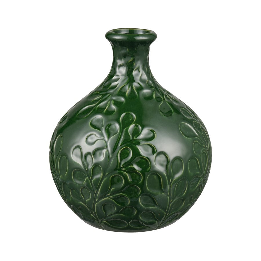 Atlas Lighting Broome Medium Vase, Dark Green