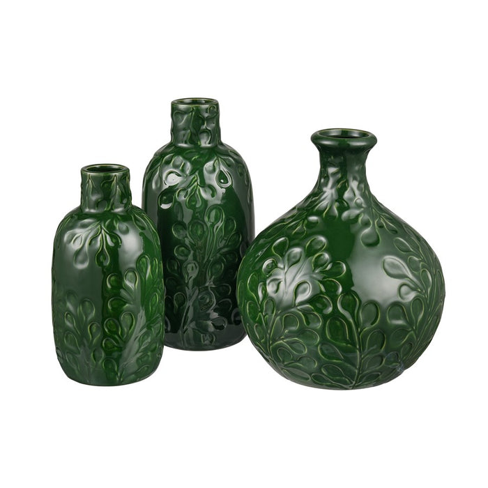 Atlas Lighting Broome Medium Vase, Dark Green