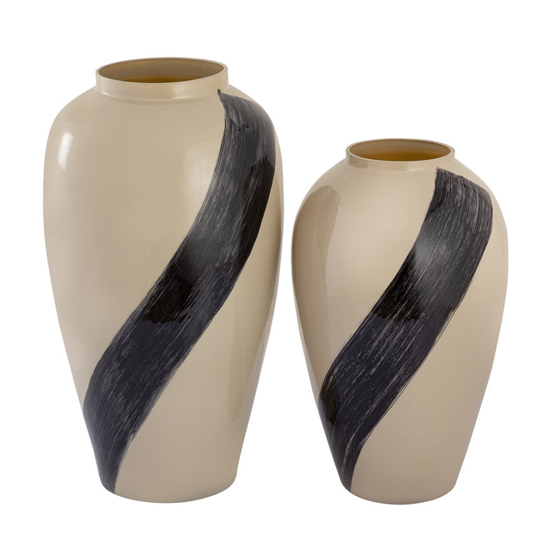 Atlas Lighting Brushstroke Small Vase, Cream
