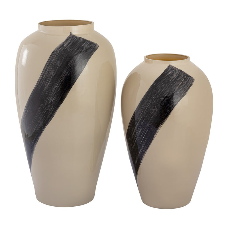 Atlas Lighting Brushstroke Small Vase, Cream