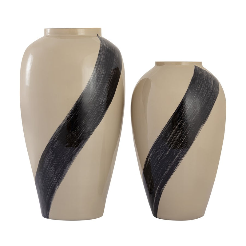Atlas Lighting Brushstroke Small Vase, Cream