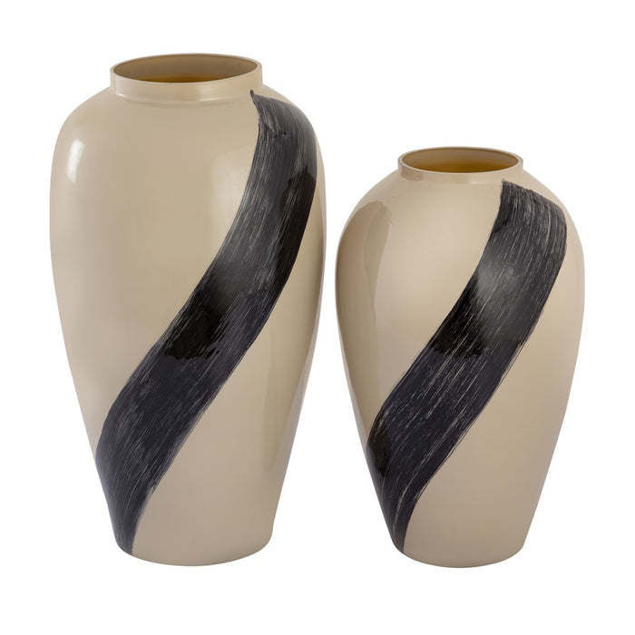 Atlas Lighting Brushstroke Large Vase, Cream
